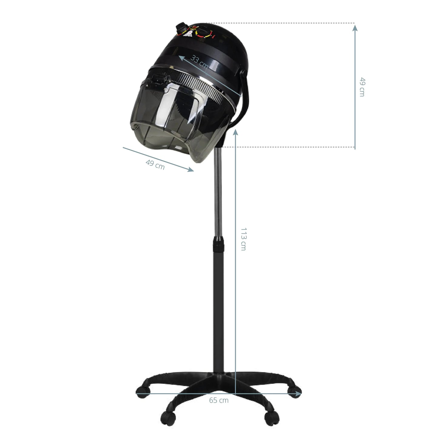 Standing dryer 1600 one speed black Gabbiano