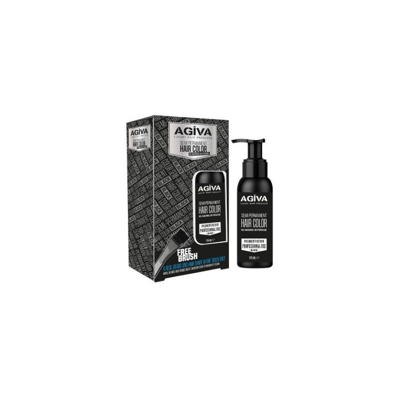 AGIVA SEMI PERMANENT HAIR COLOR BLACK 125ML AGIVA