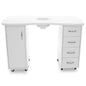 Desk 2027 white two cabinets with an absorber BarberCity