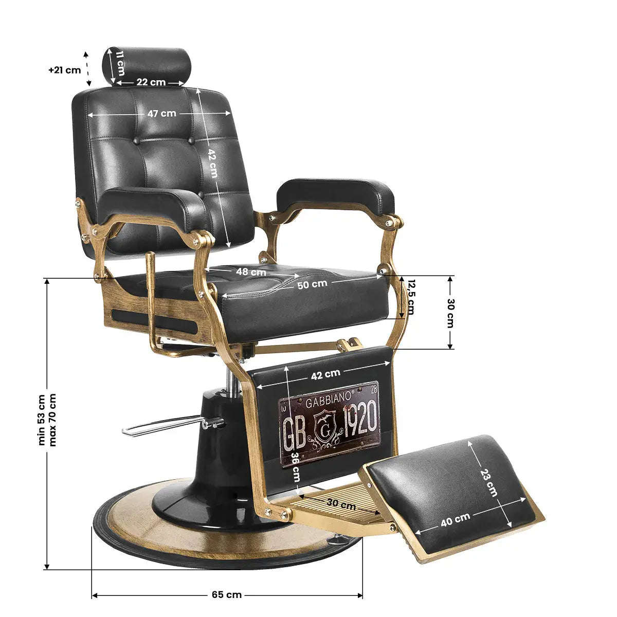Black Boss Barber Chair Gabbiano