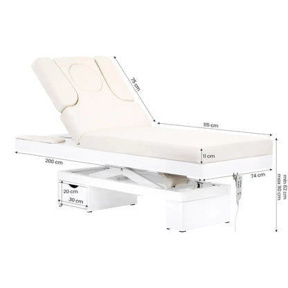 Spa cosmetic bed azzurro glowing white heated BarberCity
