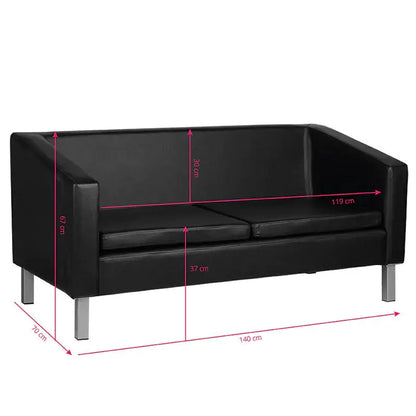 Sofa for waiting room bm18003 black Gabbiano