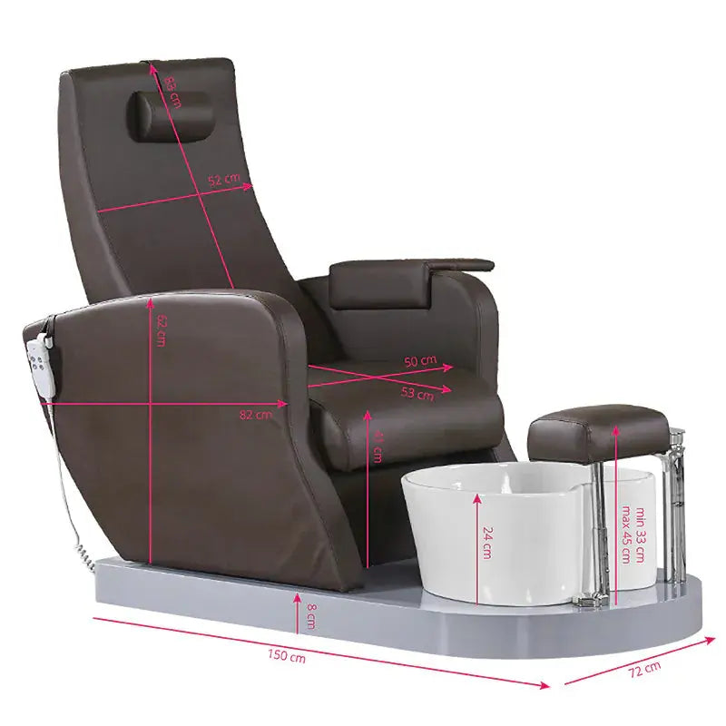 Spa chair for pedicure azzurro 016 brown BarberCity