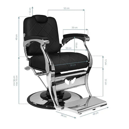 Barber Chair Dario black Gabbiano