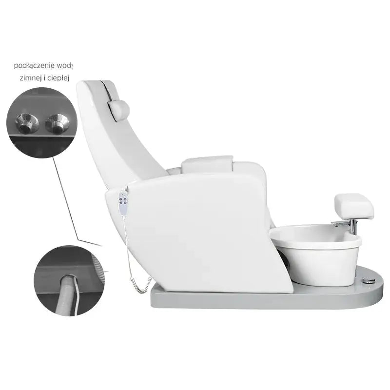 Spa chair for pedicure azzurro 016 white BarberCity