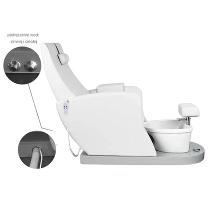 Spa chair for pedicure azzurro 016 white BarberCity