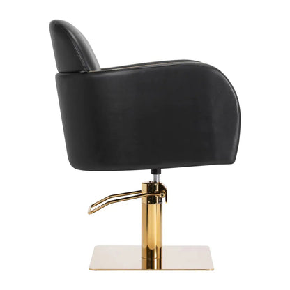 Hairdressing chair Malaga gold black Gabbiano