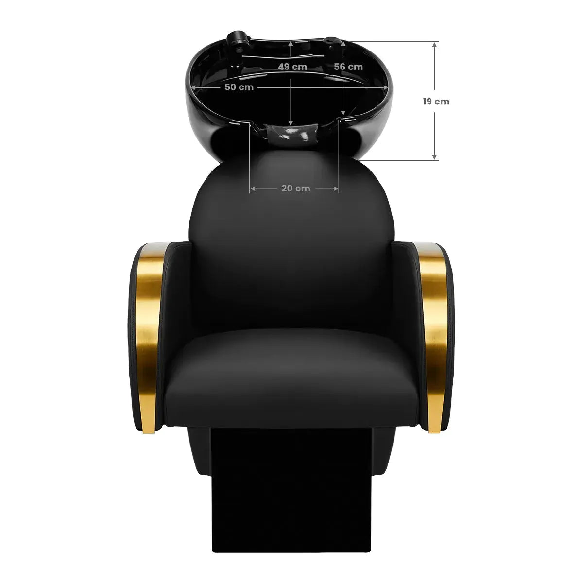 Hairdressing wash unit Malaga gold and black Gabbiano