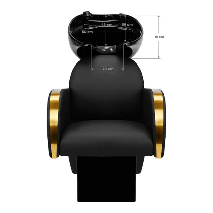 Hairdressing wash unit Malaga gold and black Gabbiano