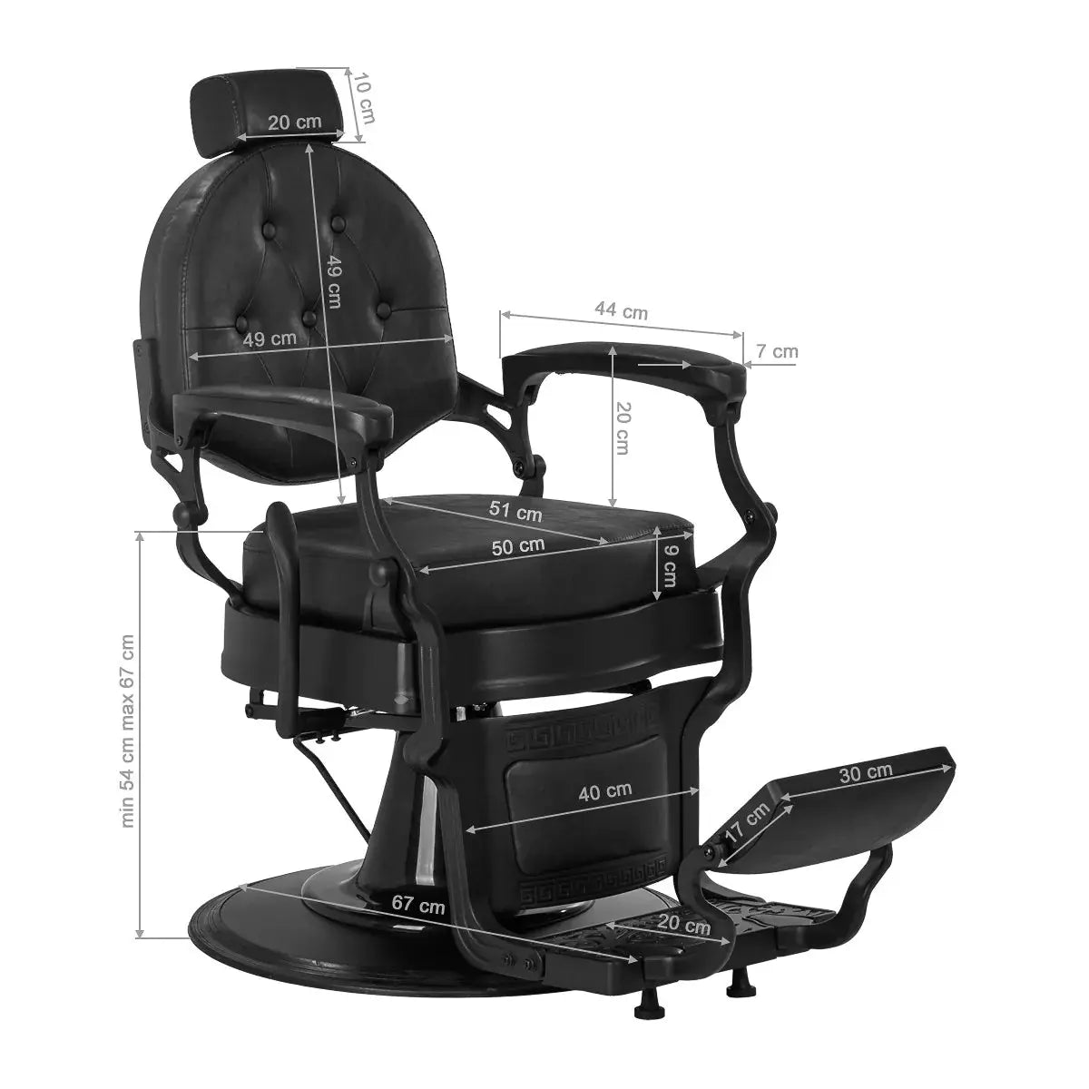 Barber chair President Black Gabbiano