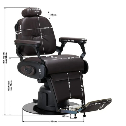 Duke Electric Barber Chair Brown Gabbiano
