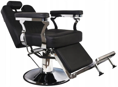 Simple black and silver barber chair My Store