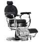 Kingdom Barber Chair Black - Silver
