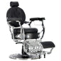Kingdom Barber Chair Black - Silver My Store