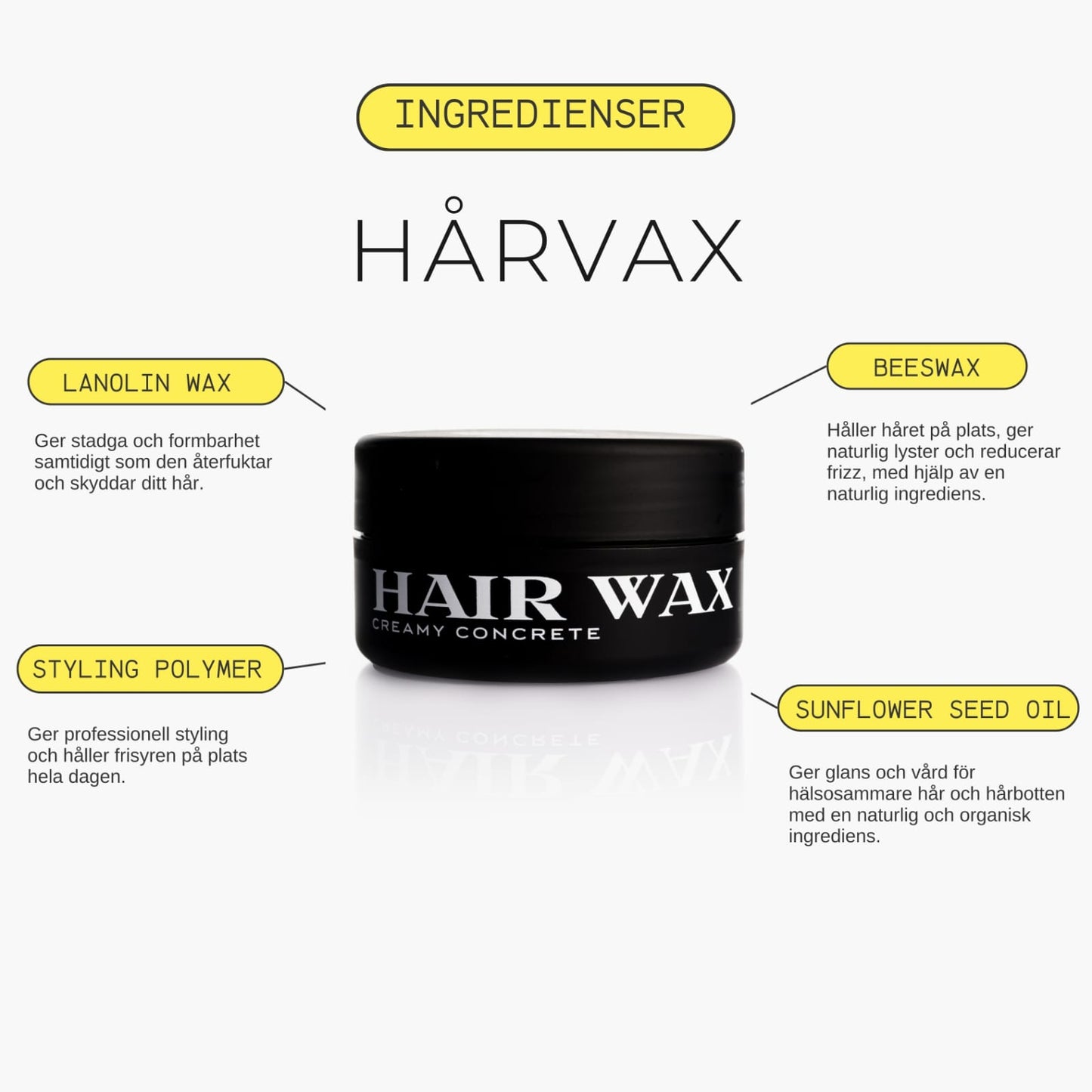 Brothers of Sweden Hair Wax Black 100ml