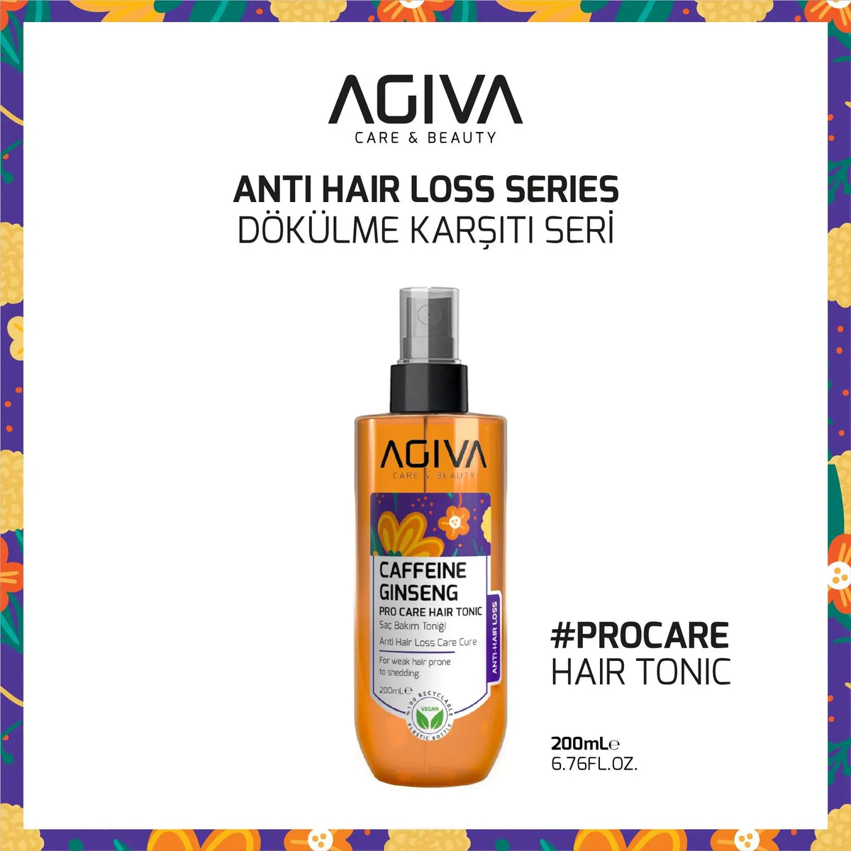 Caffeine Ginseng Pro Care Hair Tonic AGIVA