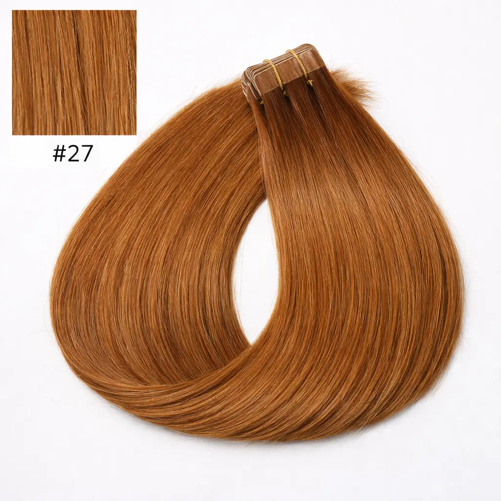 Tape-in Löshår Äkta Remy – Copper Blonde #27 | 60 cm | Double Drawn Extensions