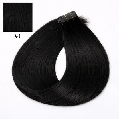 Tape-in Löshår Äkta Remy – Black 1.0 (Color #1) | 60 cm | Double Drawn Extensions