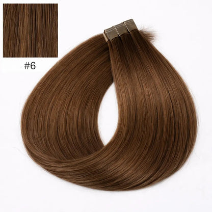 Tape-in Löshår Äkta Remy – Dark Blonde 6.0 (Color #6) | 60 cm Extensions