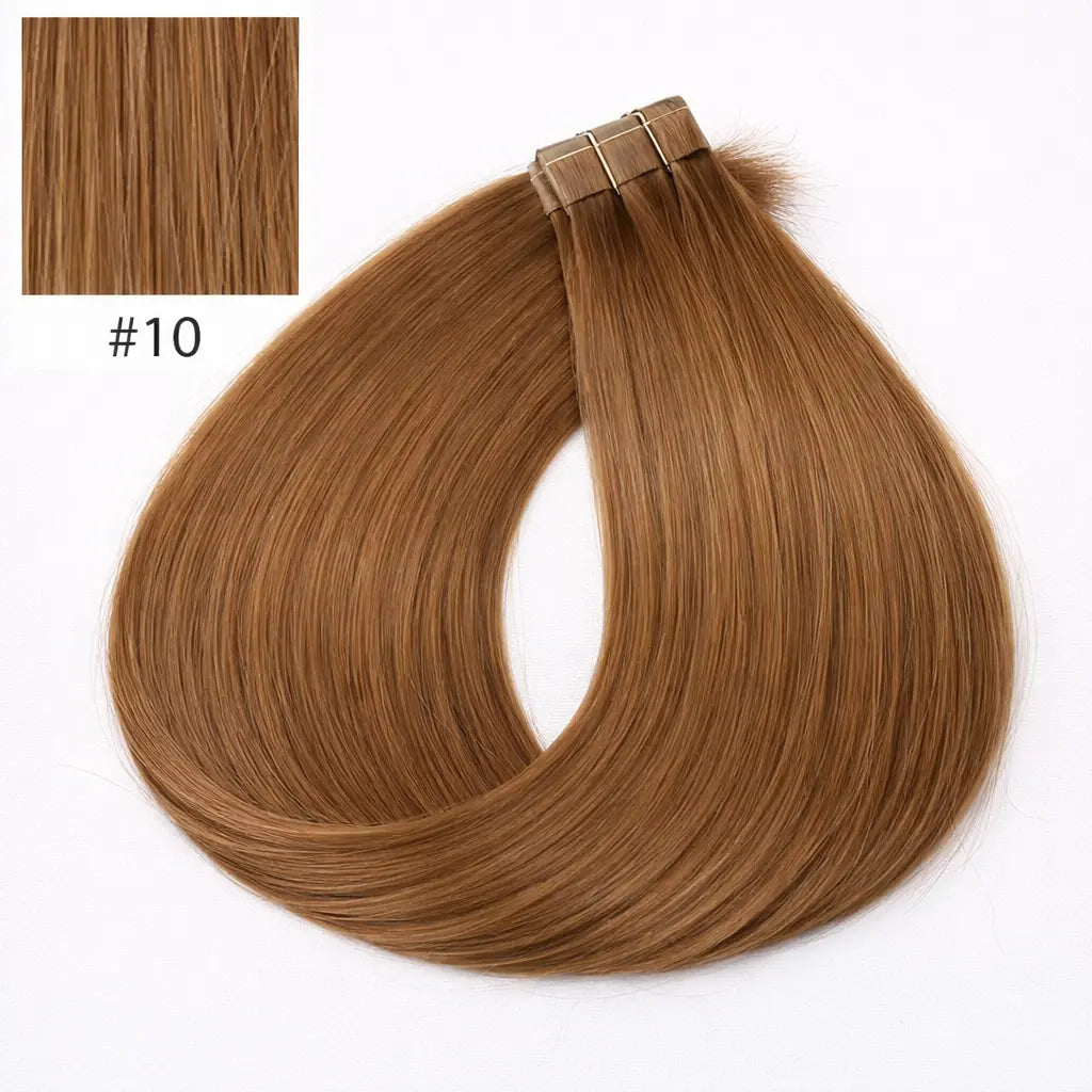 Tape-in Löshår Äkta Remy – Lightest Blonde 10.0 (Color #10) | 60 cm | Double Drawn Extensions