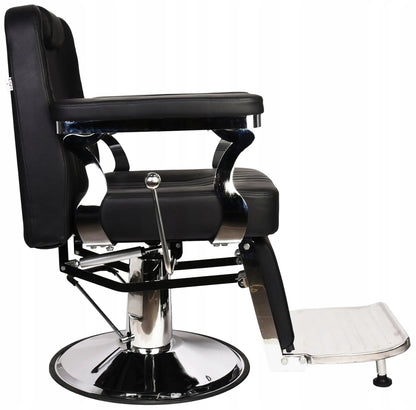 Simple black and silver barber chair My Store