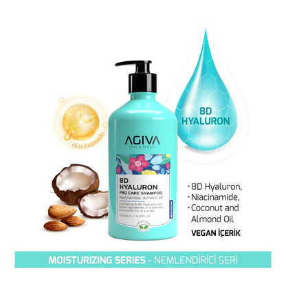 8D Hyaluron Pro Care Shampoo - 1000 AGIVA