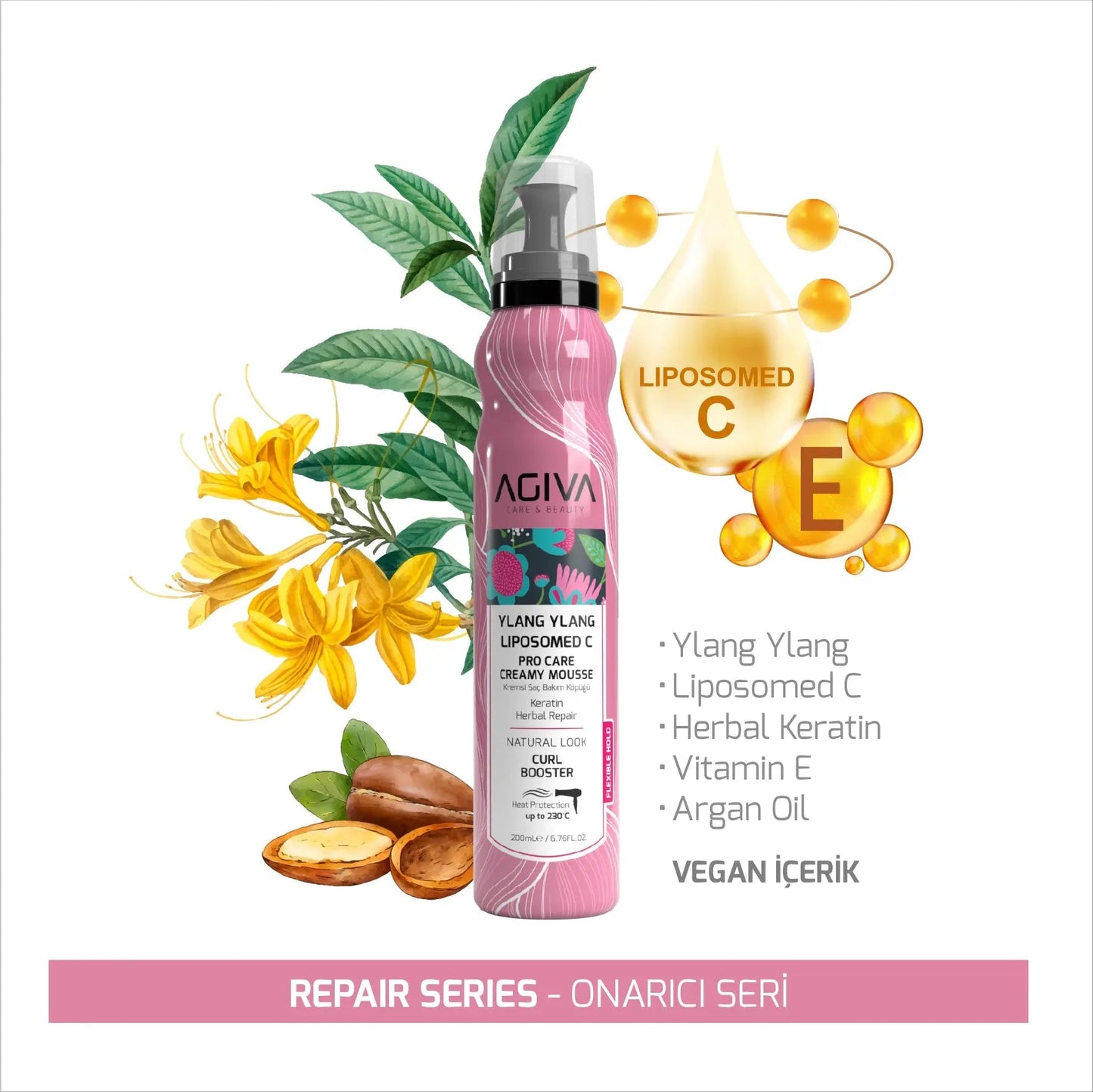 Ylang Ylang Lıpozom C Pro Care Hair Mousse AGIVA