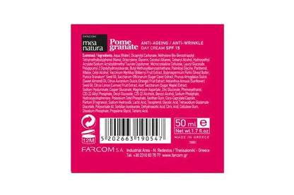 MEA NATURA POMEGRANATE ANTI-AGEING DAY CREAM SPF15 50ML MEA NATURA